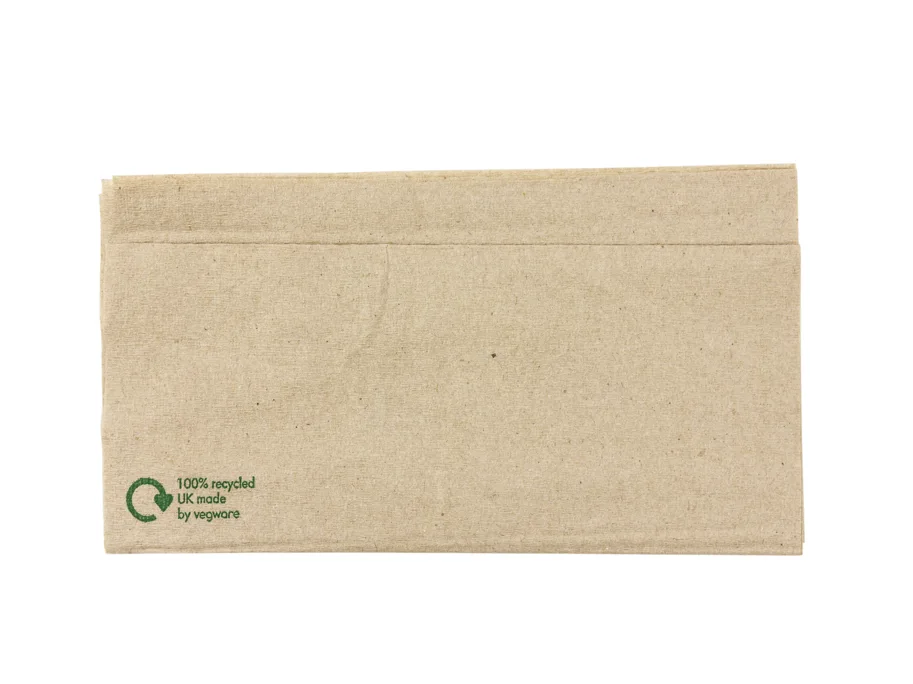 Servietten aus 100% recycled Papier, braun